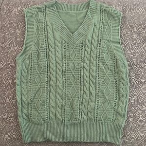 Green Knitted Vest